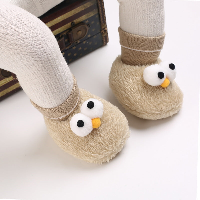 Cute Big Eyes Plush Soft Soles Shoes for 20-24 Inches Reborn Dolls