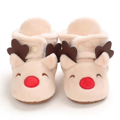 Cute Elk Plush Soft Soles Shoes for 20-24 Inches Reborn Dolls