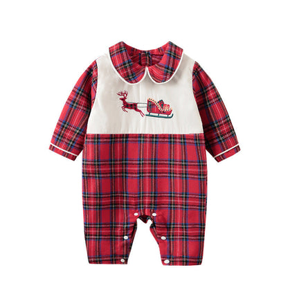 Christmas Plaid Bodysuit for 21-23 Inches Reborn Dolls