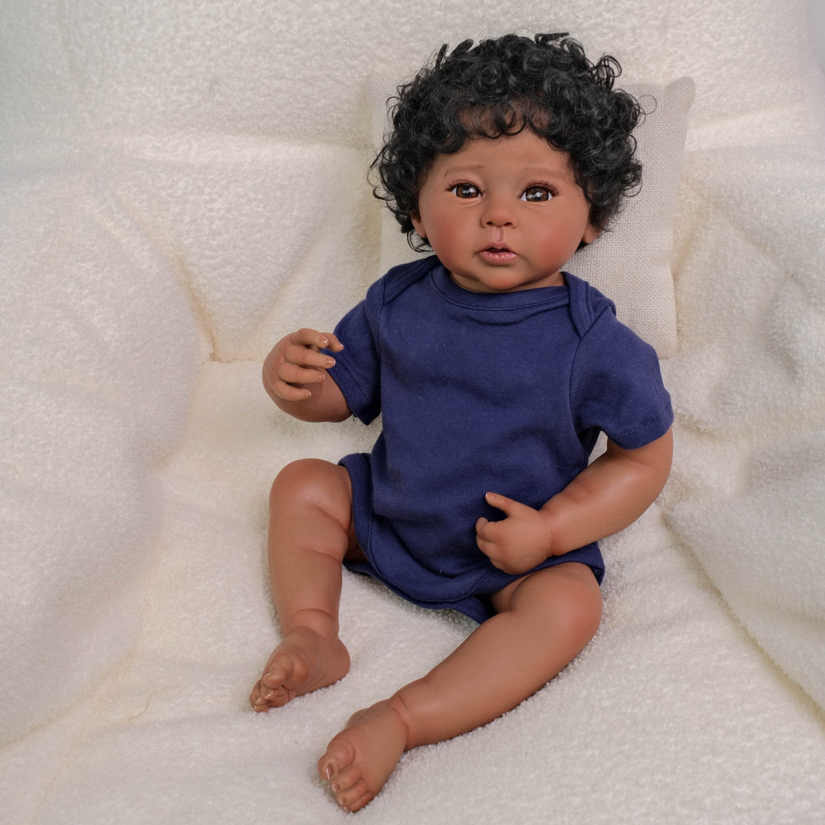 20Inch Doll Raven Black Skin Color Baby