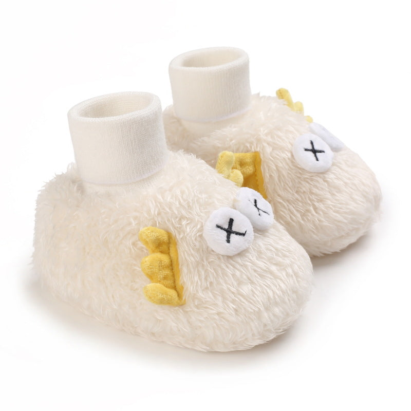 Cute Big Eyes Plush Soft Soles Shoes for 20-24 Inches Reborn Dolls