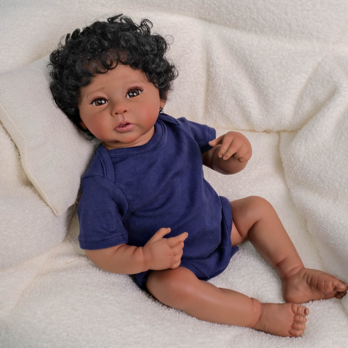 20Inch Doll Raven Black Skin Color Baby