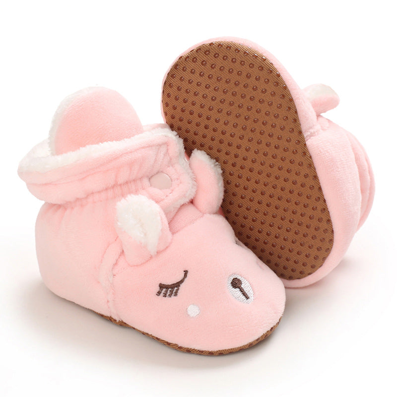 Cute Elk Plush Soft Soles Shoes for 20-24 Inches Reborn Dolls