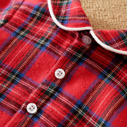 Christmas Plaid Bodysuit for 21-23 Inches Reborn Dolls