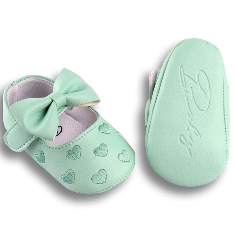 Cute Heart Embroidery Shoes for 20-24 Inches Reborn Dolls