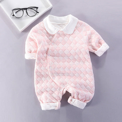 Sweet Long Sleeve Grid Doll Bodysuit for 22-23 Inches Reborn Dolls