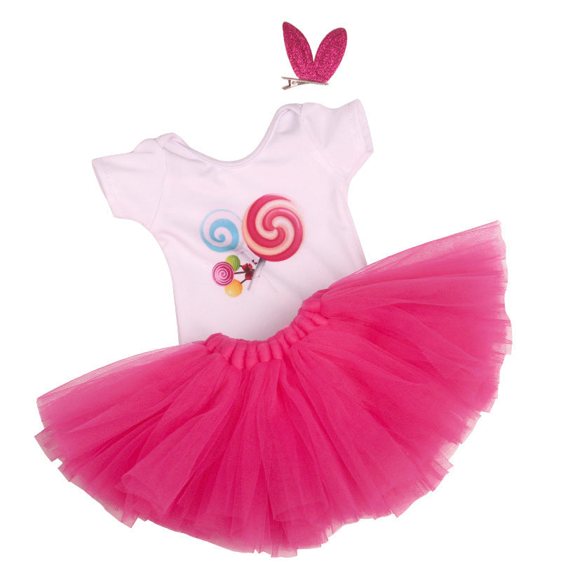18 inch American Girl  T-shirt and Skirt With Hairpin