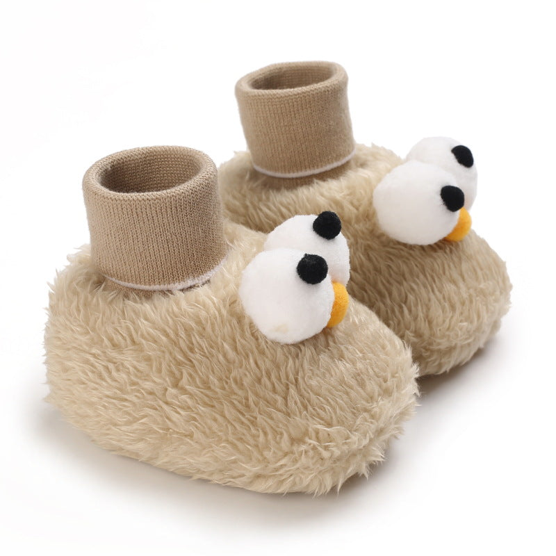 Cute Big Eyes Plush Soft Soles Shoes for 20-24 Inches Reborn Dolls