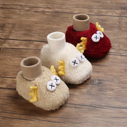 Cute Big Eyes Plush Soft Soles Shoes for 20-24 Inches Reborn Dolls