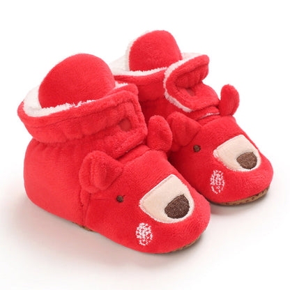 Cute Elk Plush Soft Soles Shoes for 20-24 Inches Reborn Dolls