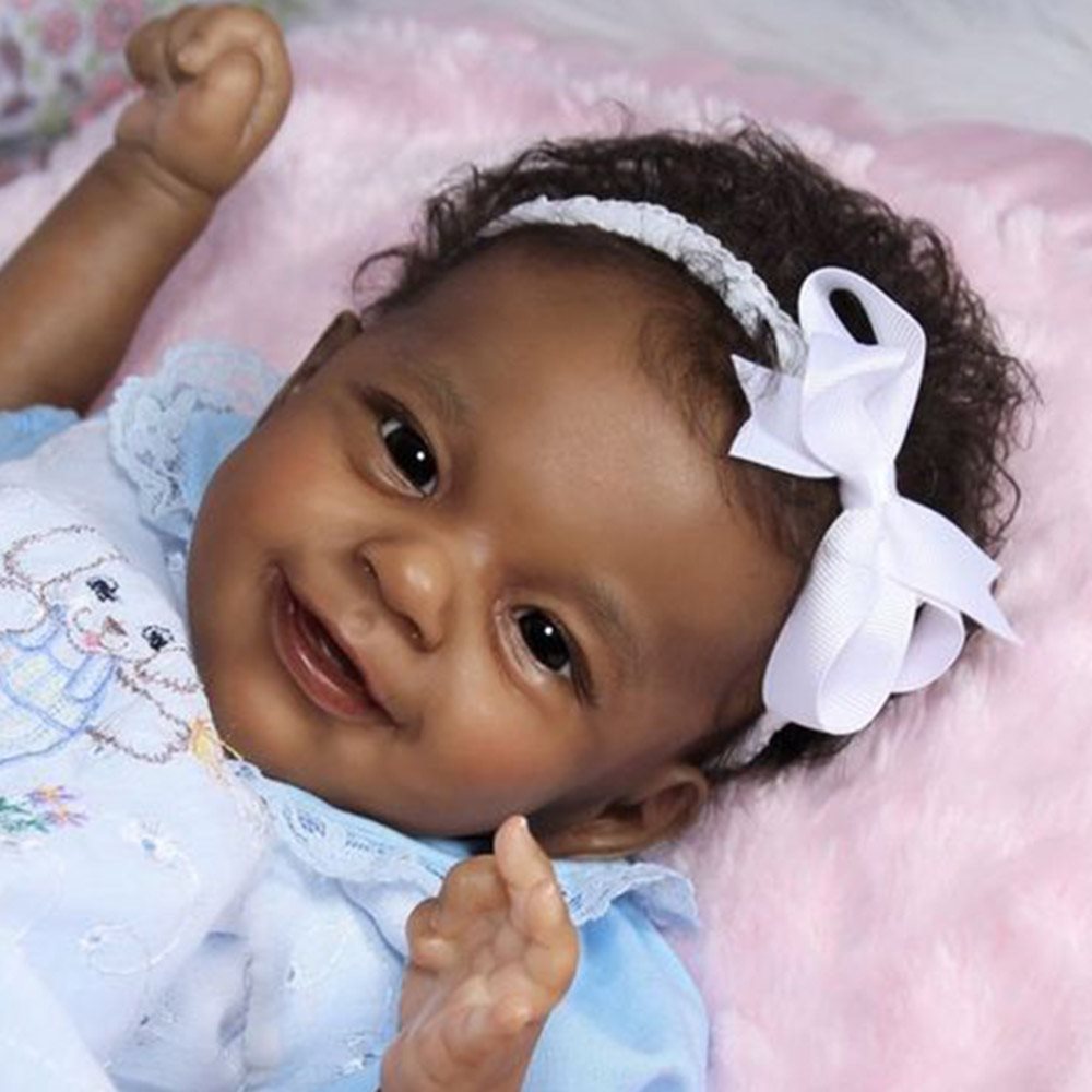 19 inch sweet Realistic African American reborn baby doll