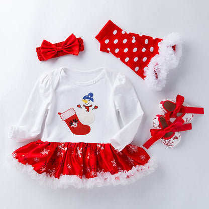4-Piece Cute Christmas Dress for 21/22/23 Inches Reborn Dolls