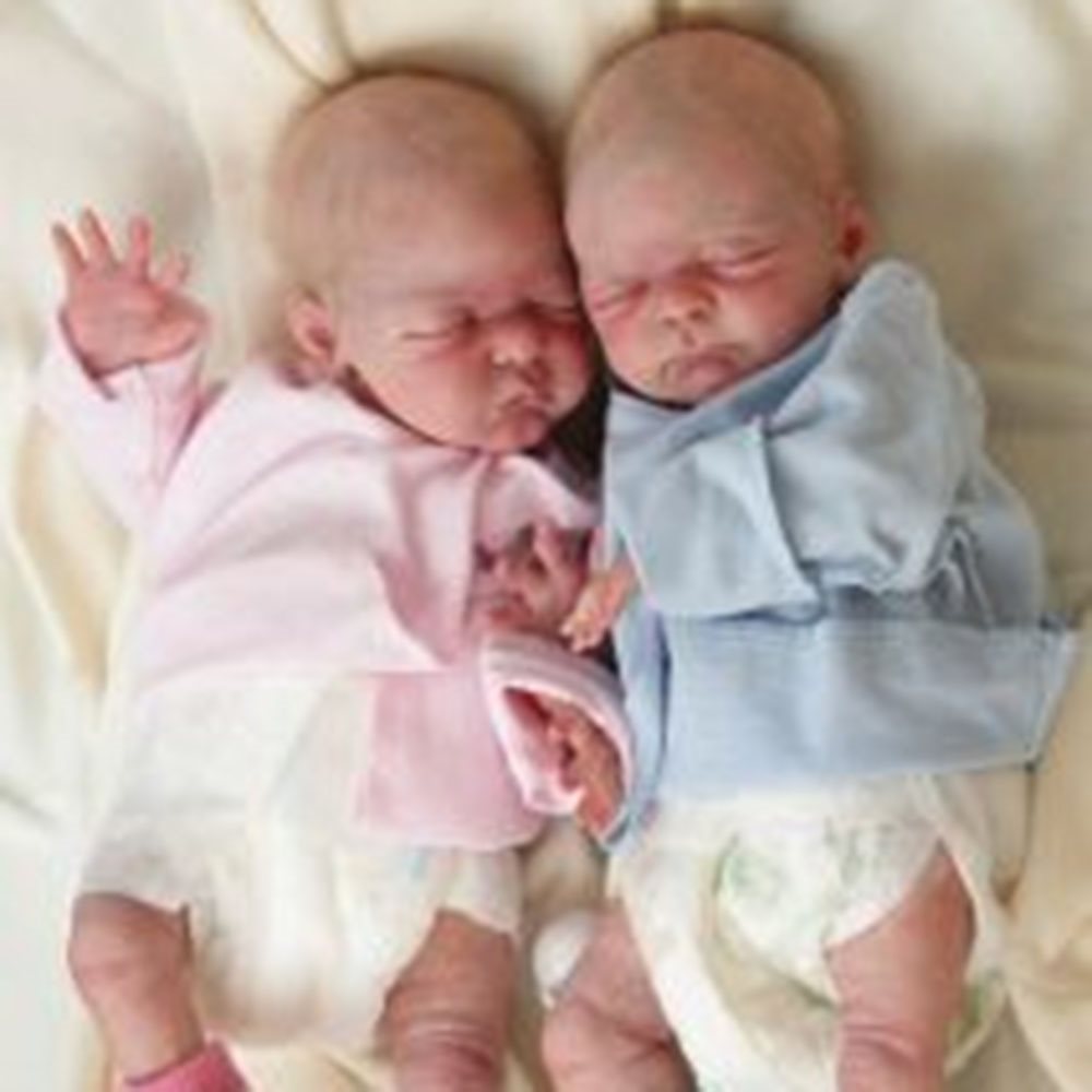22'' Real Lifelike Twins Rebecca and Lydia Reborn Baby Doll Gril