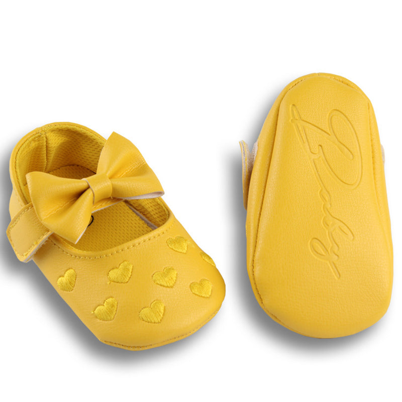 Cute Heart Embroidery Shoes for 20-24 Inches Reborn Dolls