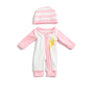 Pink Giraffe Printed Cute Doll Clothes with Hat for 12 Inches/30cm Reborn Dolls
