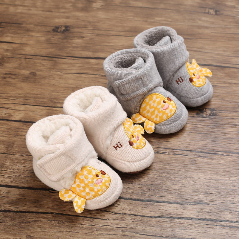 Cute Cartoon Plush Soft Soles Shoes for 20-24 Inches Reborn Dolls