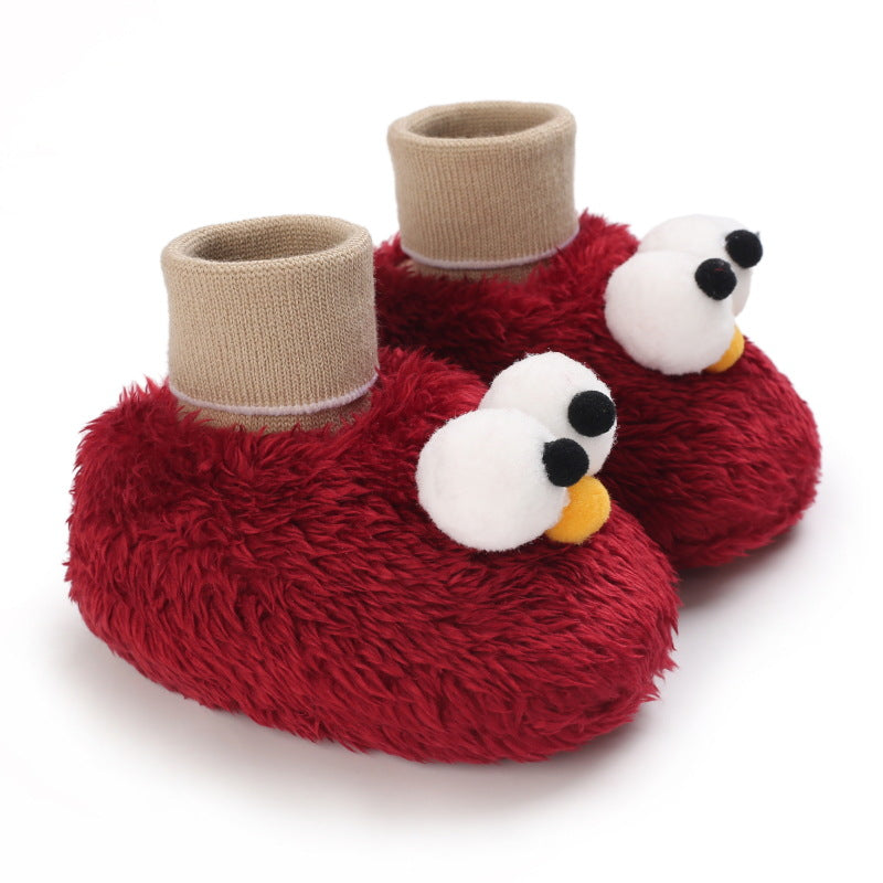 Cute Big Eyes Plush Soft Soles Shoes for 20-24 Inches Reborn Dolls
