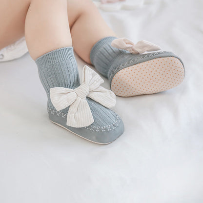 Middle Tube Anti-Drop Bow Knot Shoes for 17-24 Inches Reborn Dolls