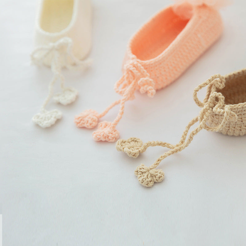 Lace Soft-soled Knitted Shoes for 17-24 Inches Reborn Dolls