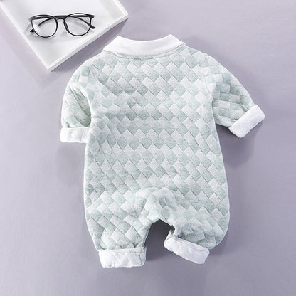 Sweet Long Sleeve Grid Doll Bodysuit for 22-23 Inches Reborn Dolls