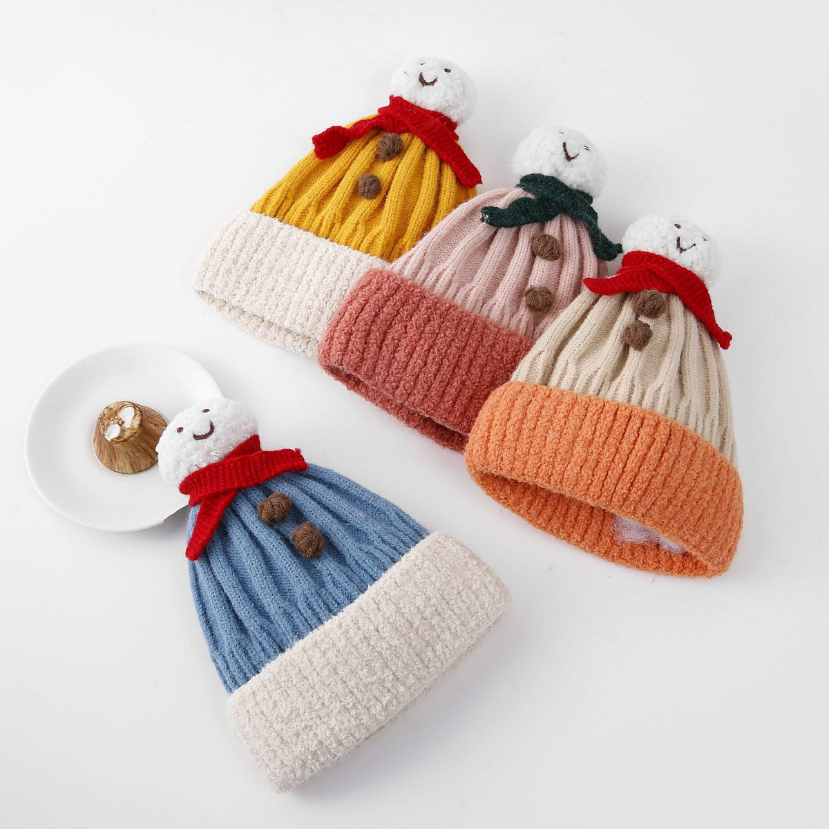Cute Snowman Christmas Hats for 20-23 Inches Reborn Dolls